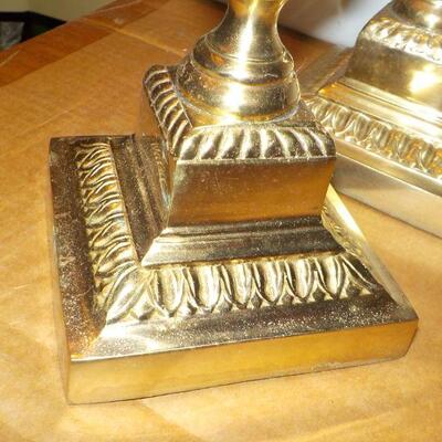 Solid Brass Candle holders, 5.5 x 9 in. approx,