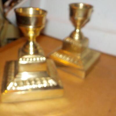 Solid Brass Candle holders, 5.5 x 9 in. approx,