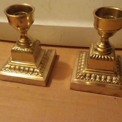 Solid Brass Candle holders, 5.5 x 9 in. approx,