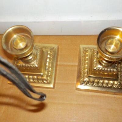Solid Brass Candle holders, 5.5 x 9 in. approx,