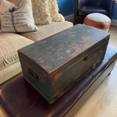 Antique toy chest with toys included