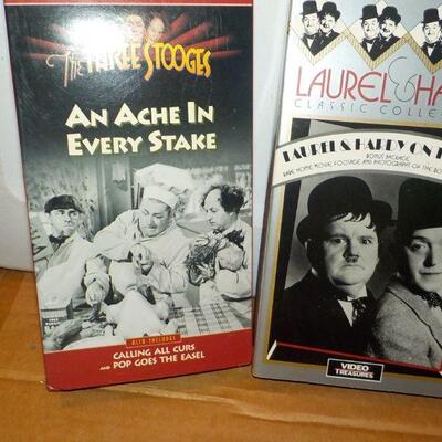 Original Three Stooges, Laurel & Hardy, Abbott and Costello VHS,.