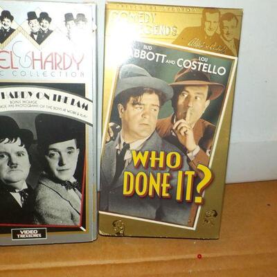 Original Three Stooges, Laurel & Hardy, Abbott and Costello VHS,.