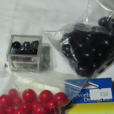Red and Black jewelry making supplies 