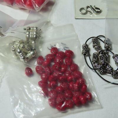 Red and Black jewelry making supplies 