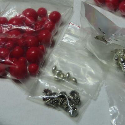 Red and Black jewelry making supplies 