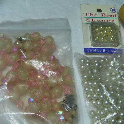 Pink jewelry making supplies