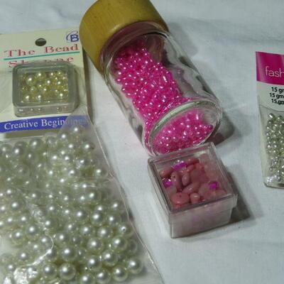 Pink jewelry making supplies