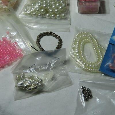 Pink jewelry making supplies