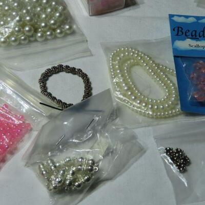 Pink jewelry making supplies