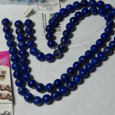 Blue jewelry making supplies 