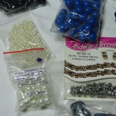 Blue jewelry making supplies 