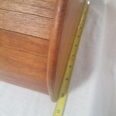 Lot #55 - Vintage MCM Teak Tambour Door Bread Box