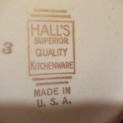 " Halls Ceramics and Farber ware S & P and Oil and Vinegar.