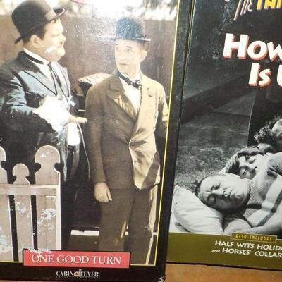" VHS vintage " The Three Stooges, Little Rascals, and Lauel & Hardy.