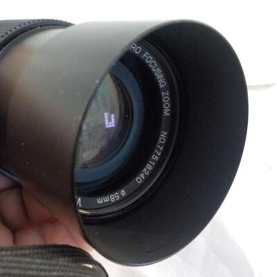 " Telephoto Lens / Macro Focusing zoom."