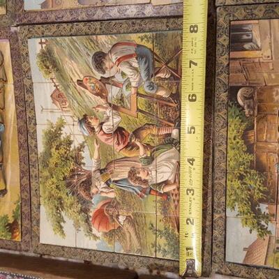 Box with 6 German 20 Piece Square Puzzles