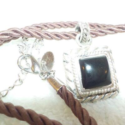 " Hand made American Indian tourques pin and sterling Necklace."