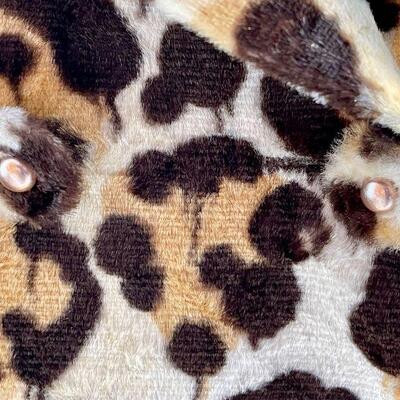 Coach Artsy Leopard Print Jacket w Shearling Collar NWT