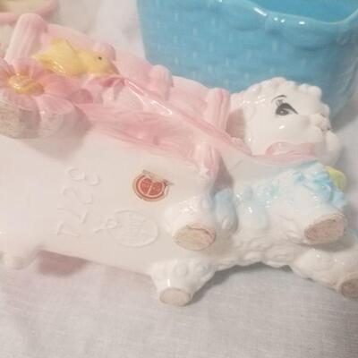 Lot #57 - Vintage Baby ceramic planters