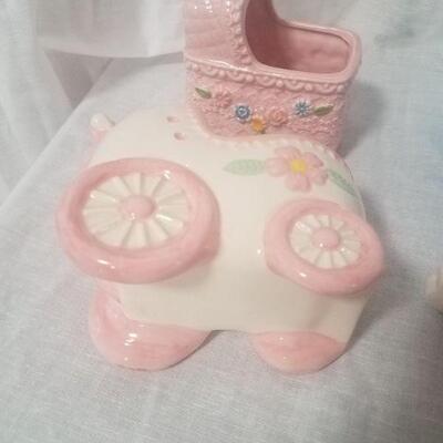Lot #57 - Vintage Baby ceramic planters