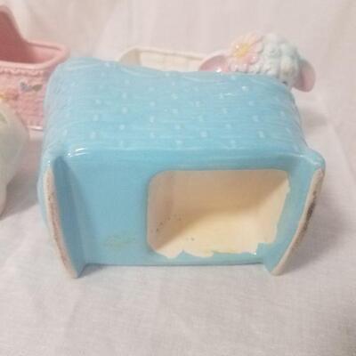 Lot #57 - Vintage Baby ceramic planters