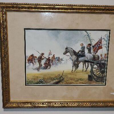 Civil War Framed Print - Lee on Horse  (item #29)