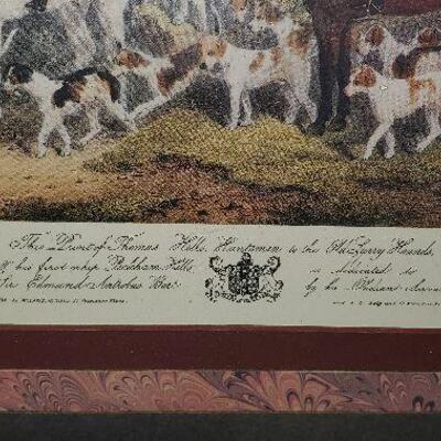 Hunting Framed Print Horses and Hunting Dogs (item #30)