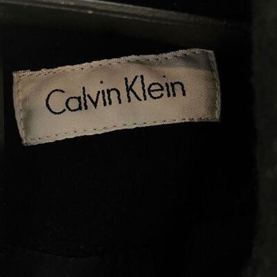 Calvin Klein vintage Black Wool Trench Coat Ladies Sm