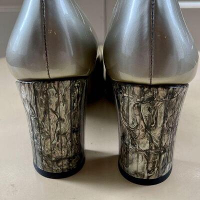 Vintage Weitzman Champagne Leather Pumps Shoes 7AA