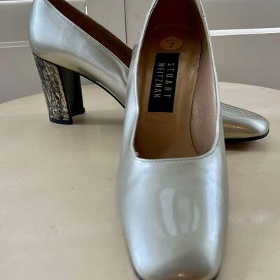 Vintage Weitzman Champagne Leather Pumps Shoes 7AA