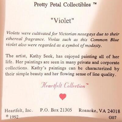 Framed 1992 Heartfelt Violets Picture