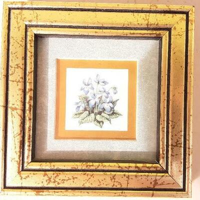 Framed 1992 Heartfelt Violets Picture