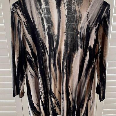 Drapers Damons draped Cardigan bold brush stroke design