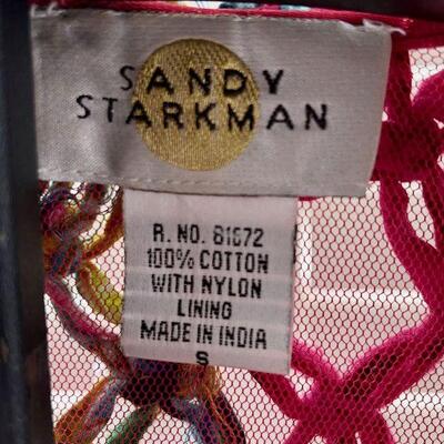 Sandy Starkman fun cardigan knotted rag on mesh Size Sm