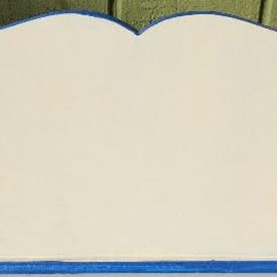 Blue Trim Wooden Letter Holder