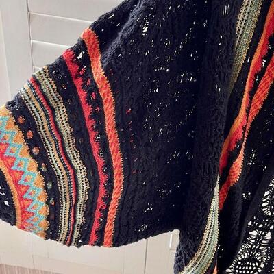 Zozo crocheted dolman sleeve cardigan Ladies S/M