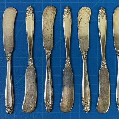 #61 Prelude (10) Sterling Silver Butter Knives  .925 394 g. . 