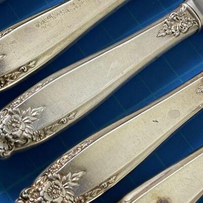 #62 Prelude 12 Sterling Silver Handled Dinner Knives Hollow Ware 862g. 