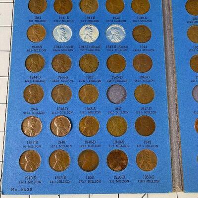 #68 Lincoln Cents Collection Partial Full. 1941-1974 