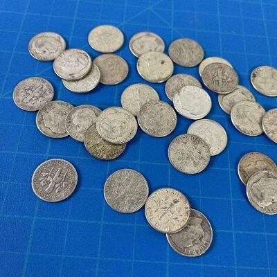 #72  (31) Roosevelt Silver Dimes 90%  Circulated 
