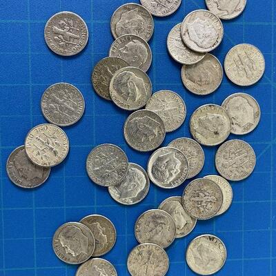 #72  (31) Roosevelt Silver Dimes 90%  Circulated 