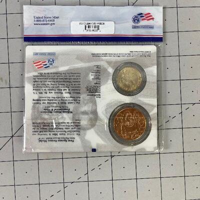 #81  U.S. Mint PRESIDENTIAL $1 COIN & Spouse Medal set. 
