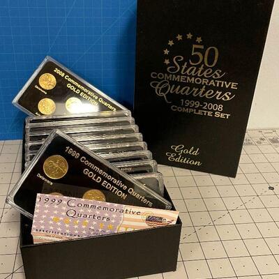 #86  50 STATE Commemorative Quarter Complete Set Gold Edition   