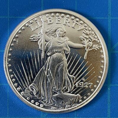 #93 1 ozt. Silver Bullion Liberty Coin Golden State Mint 