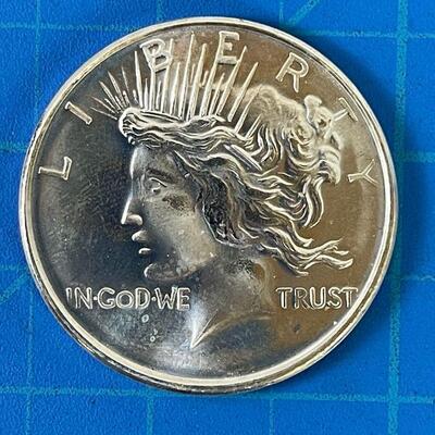 #108 One Ounce  (ozt) Silver Bullion Coin "Peace Dollar" .999 Pure