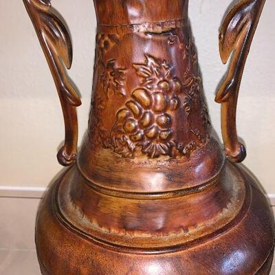 Vintage metal tin vase
