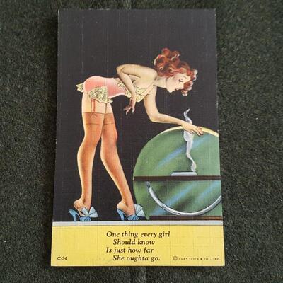 Vintage Linen Girly Postcards