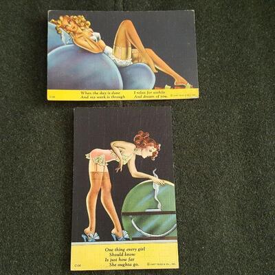 Vintage Linen Girly Postcards