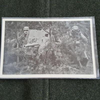 German Nazi WW2 Artillery Unit Photo Postcard